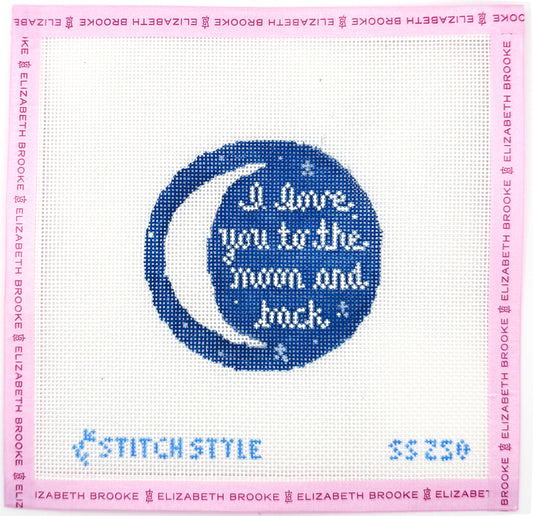 Love you to the moon and back needlepoint Canvas