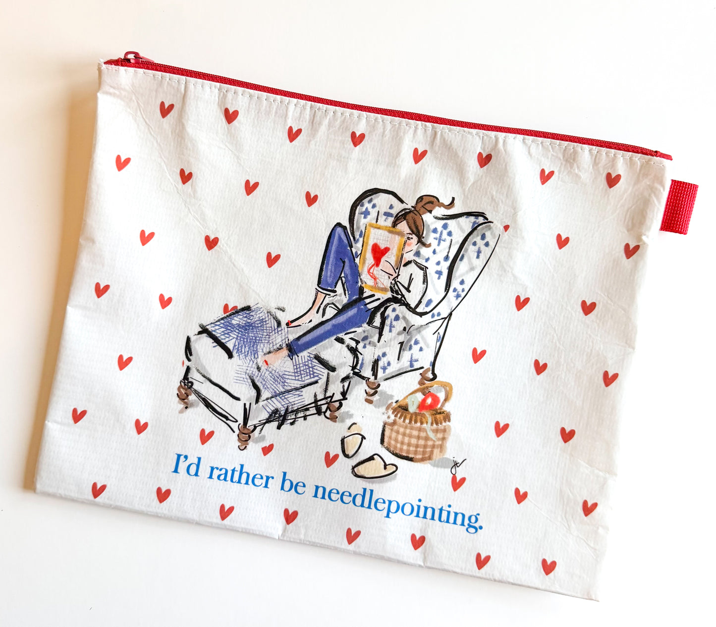 I'd Rather be Needlepointing Project Bag