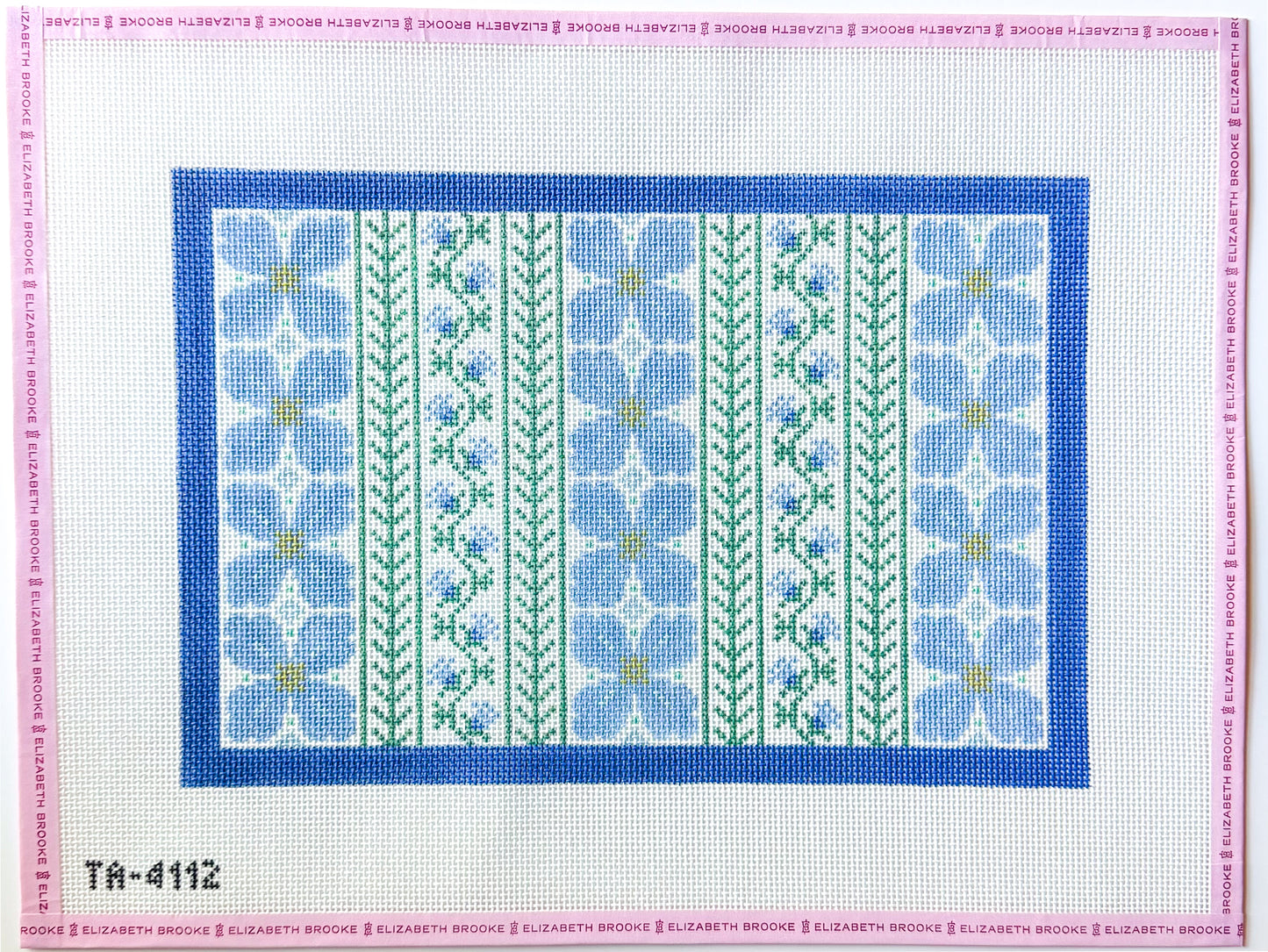 Blue Primrose Clutch Needlepoint canvas