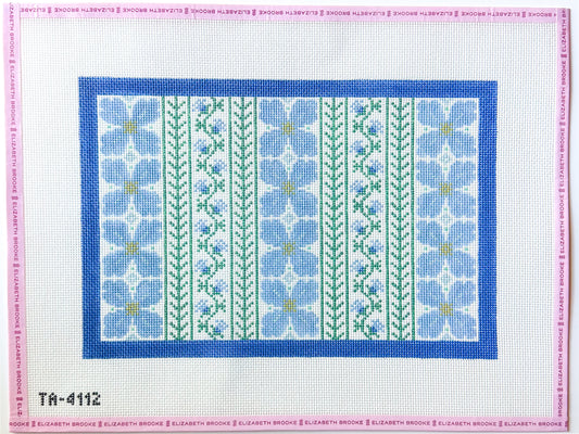 Blue Primrose Clutch Needlepoint canvas