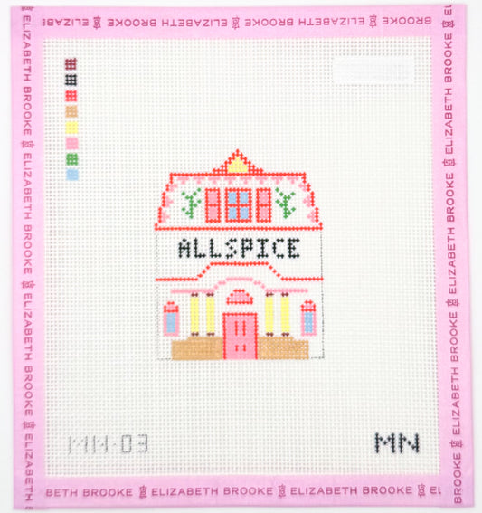 All Spice Village House Needlepoint Canvas