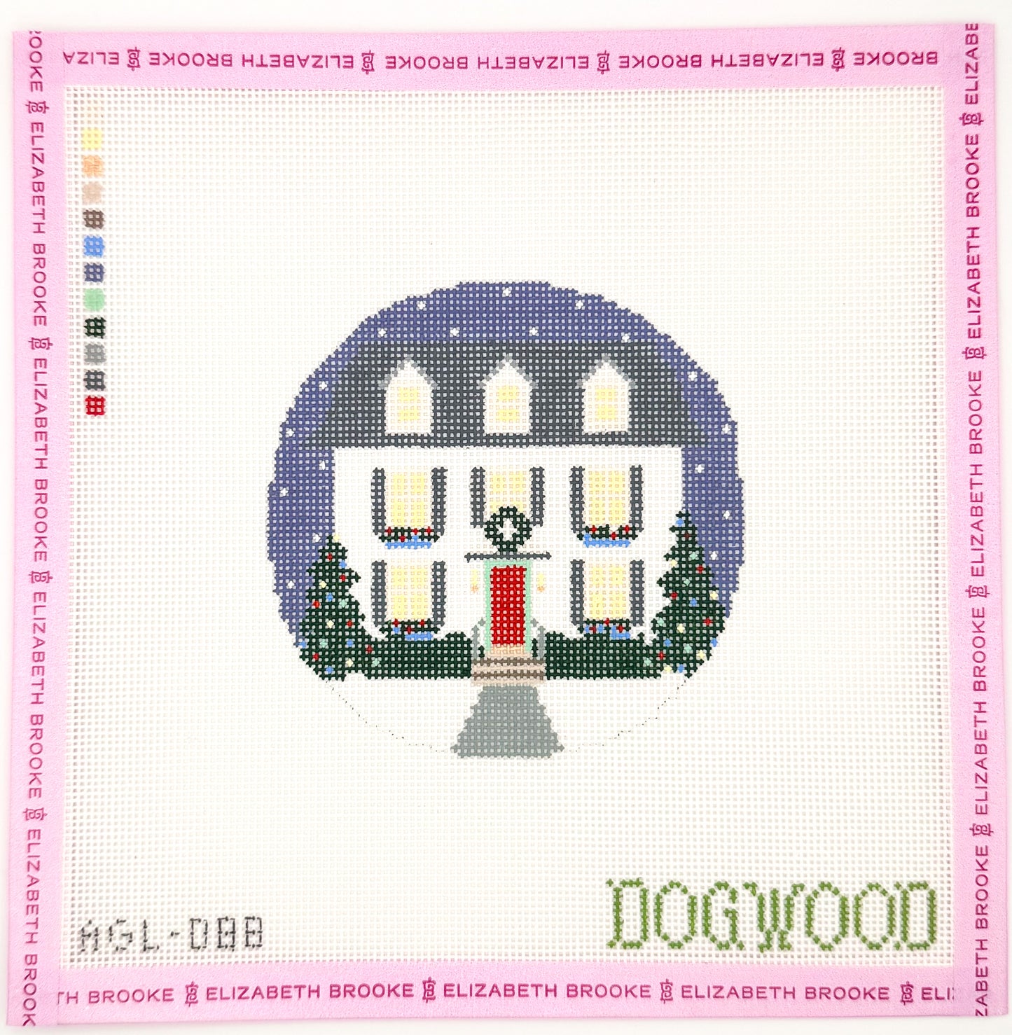 Christmas Clapboard House Needlepoint Canvas