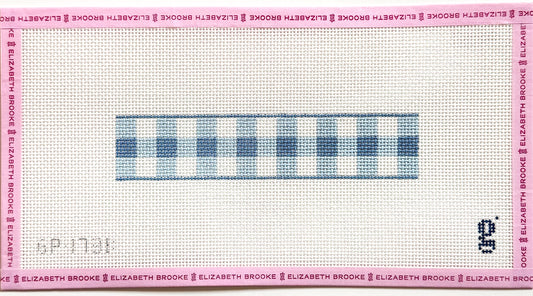 Gingham blue key fob needlepoint Canvas