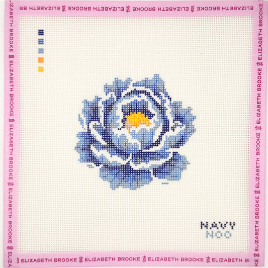 Blue Peony Needlepoint Canvas
