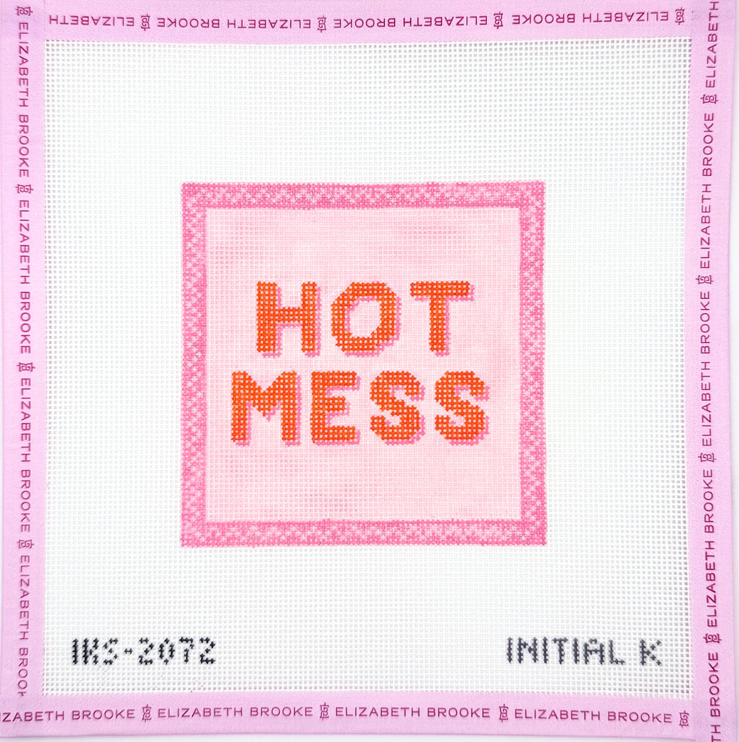 Hot Mess Square coaster Needlepoint Canvas