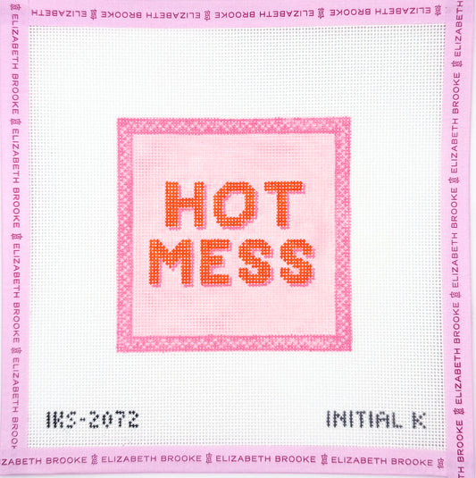 Hot Mess Square coaster Needlepoint Canvas