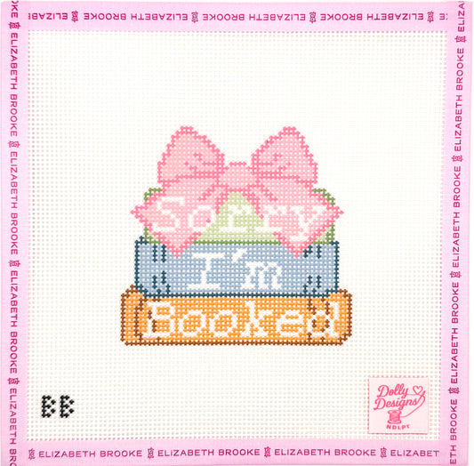 All Booked Up needlepoint canvas