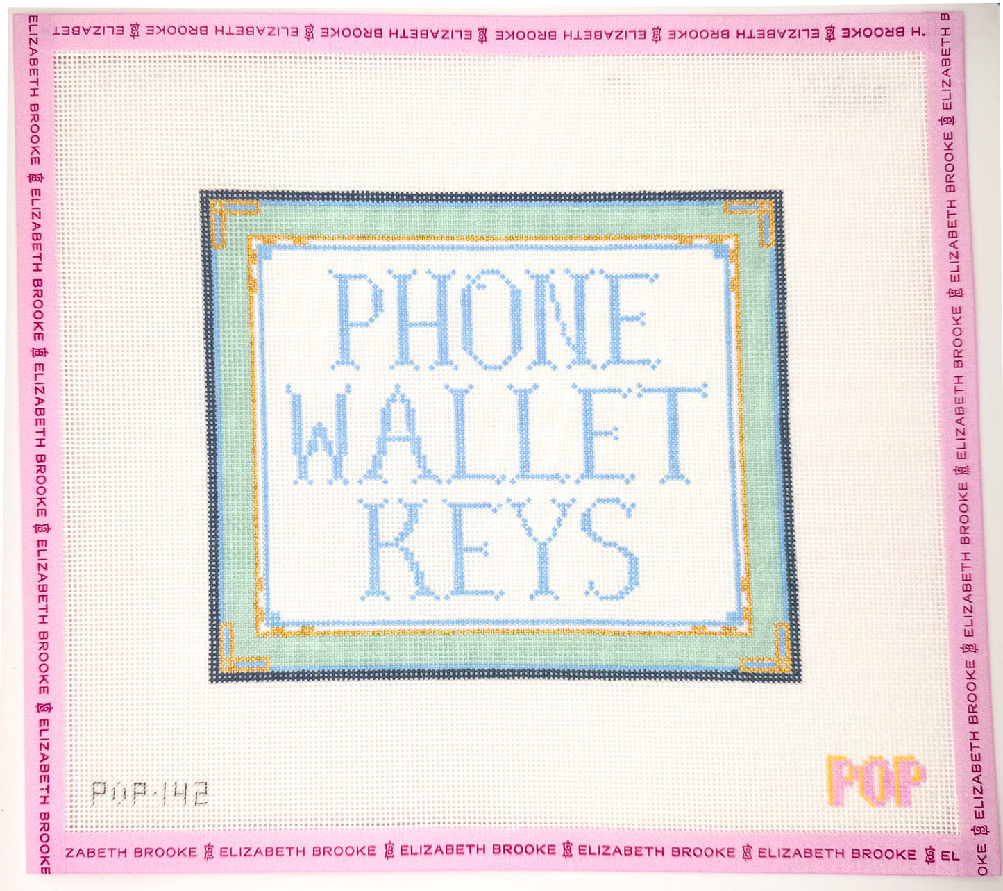 Phone, Wallet, Keys Needlepoint Canvas