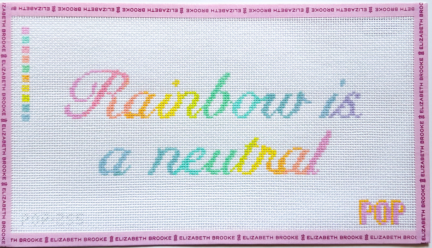 Rainbow is a Neutral Needlepoint Canvas