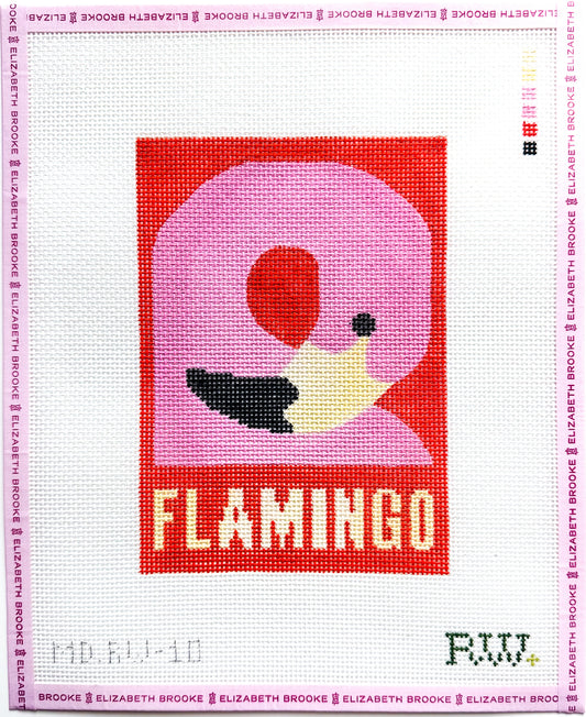 Rachel Westhead Flamingo Poster Needlepoint Canvas