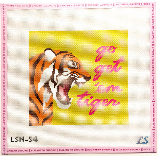 Go Get Em Tiger Needlepoint Canvas