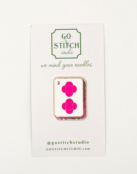 Two Dot Hot Pink Mahjong Needle Minder
