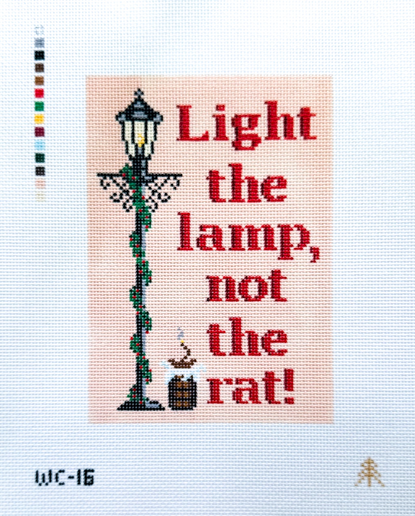 Light the Lamp not the Rat Needlepoint Canvas
