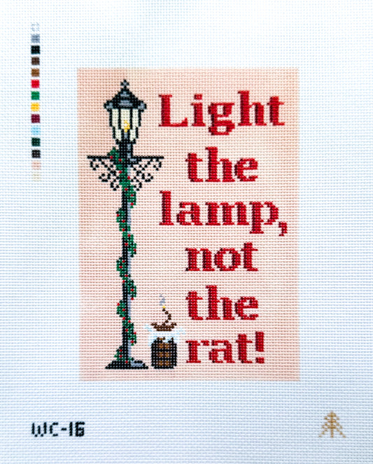 Light the Lamp not the Rat Needlepoint Canvas