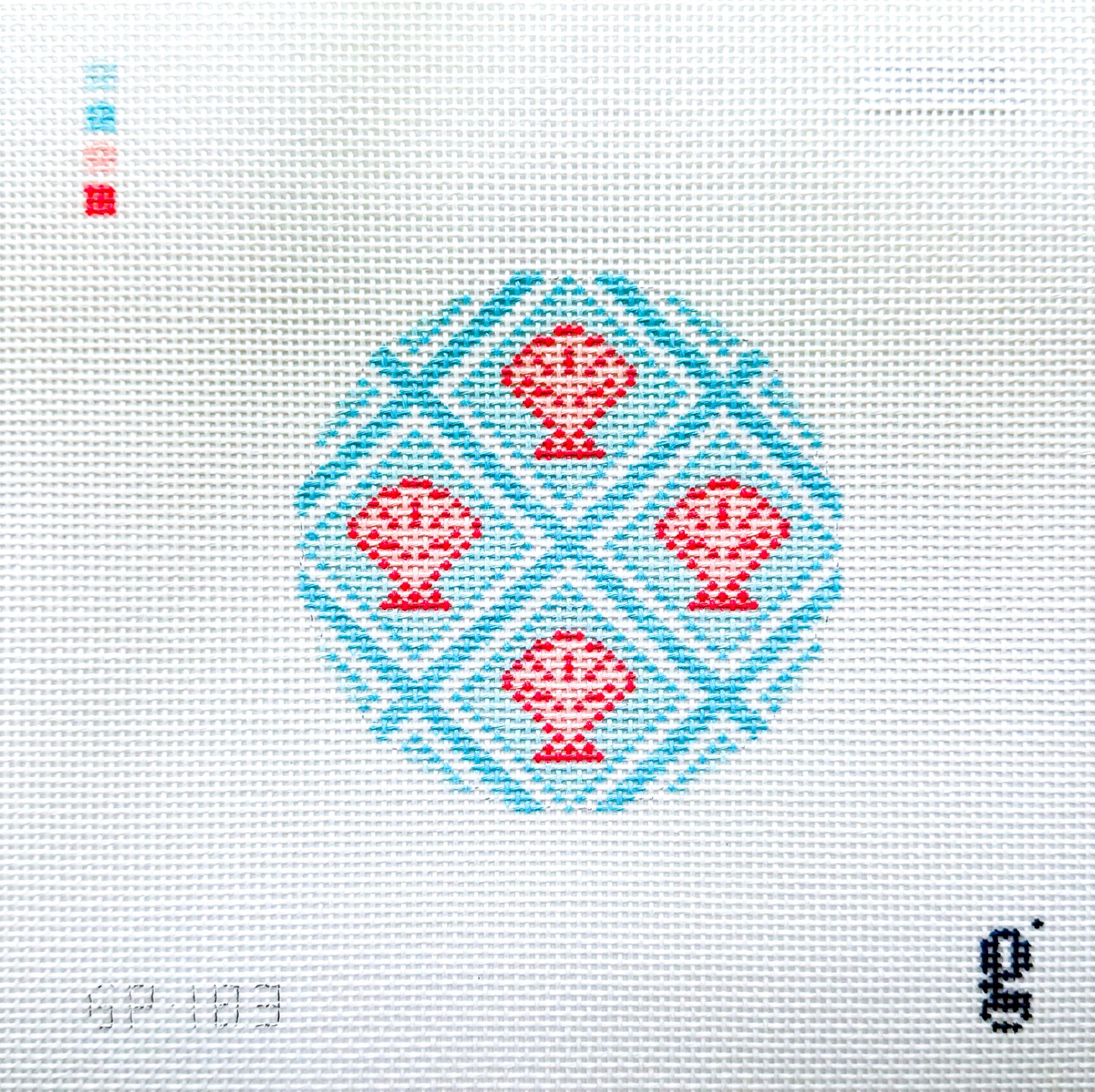 Shell Trellis Round Needlepoint Canvas