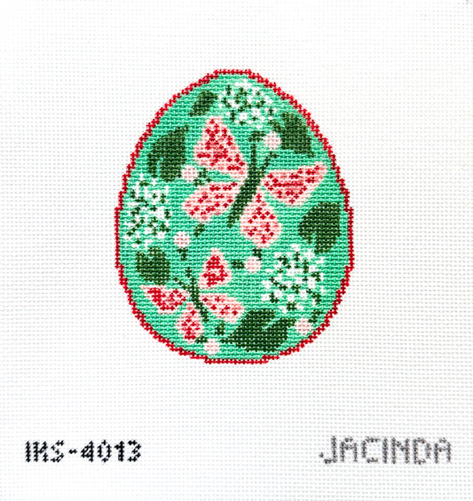 Butterfly Egg Needlepoint Canvas