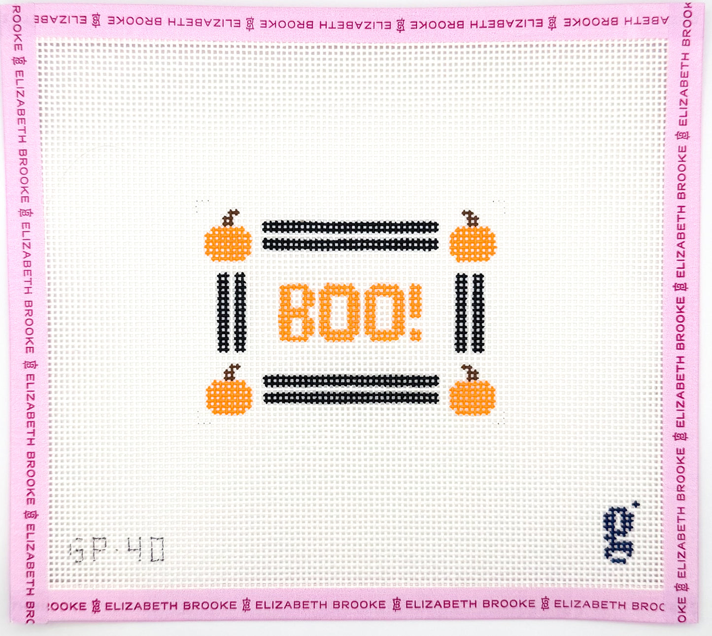 Boo sign needlepoint canvas