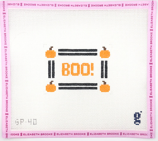 Boo sign needlepoint canvas