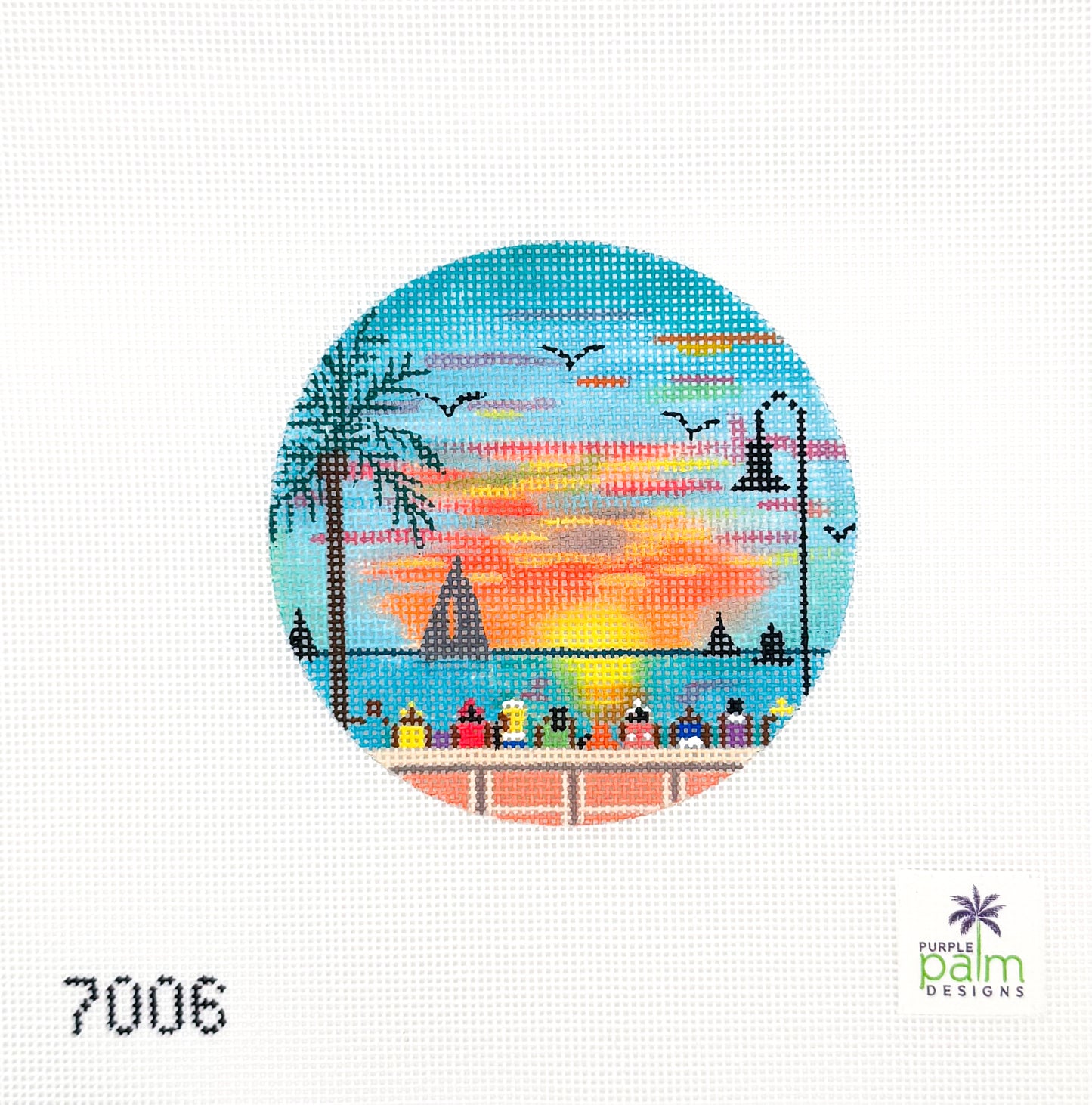 Sunset Celebration needlepoint canvas