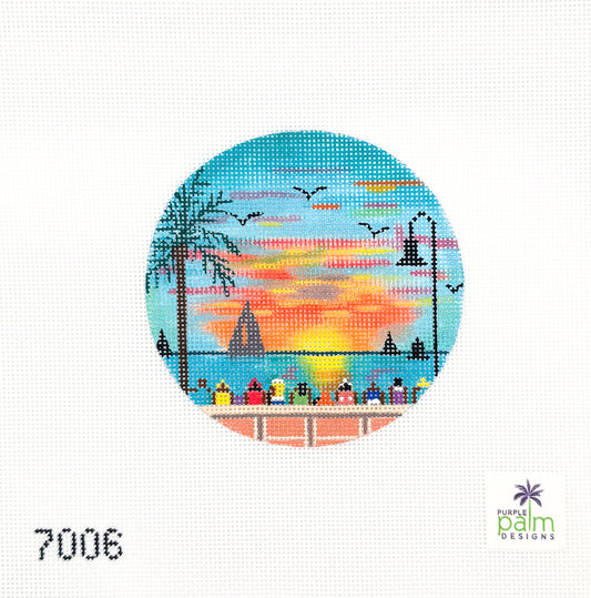 Sunset Celebration needlepoint canvas