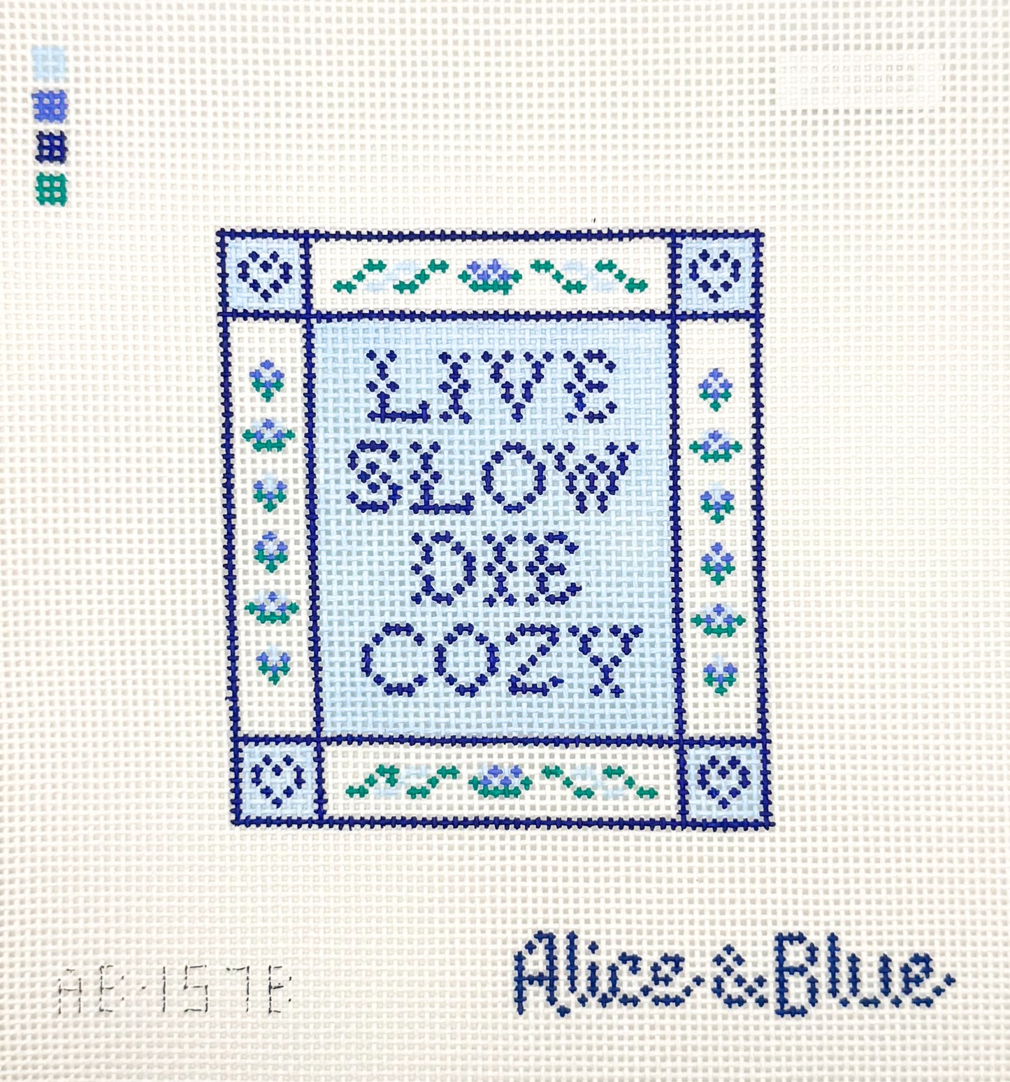 Live Slow Die Cozy Needlepoint Canvas