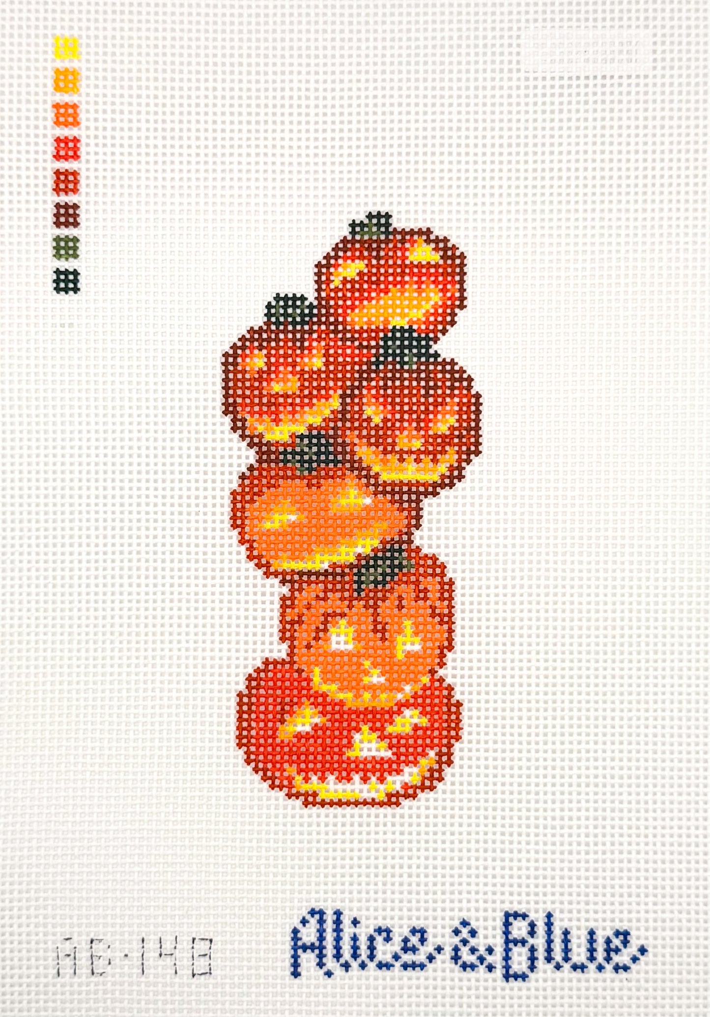 Vintage Pumpkin Stack Needlepoint Canvas