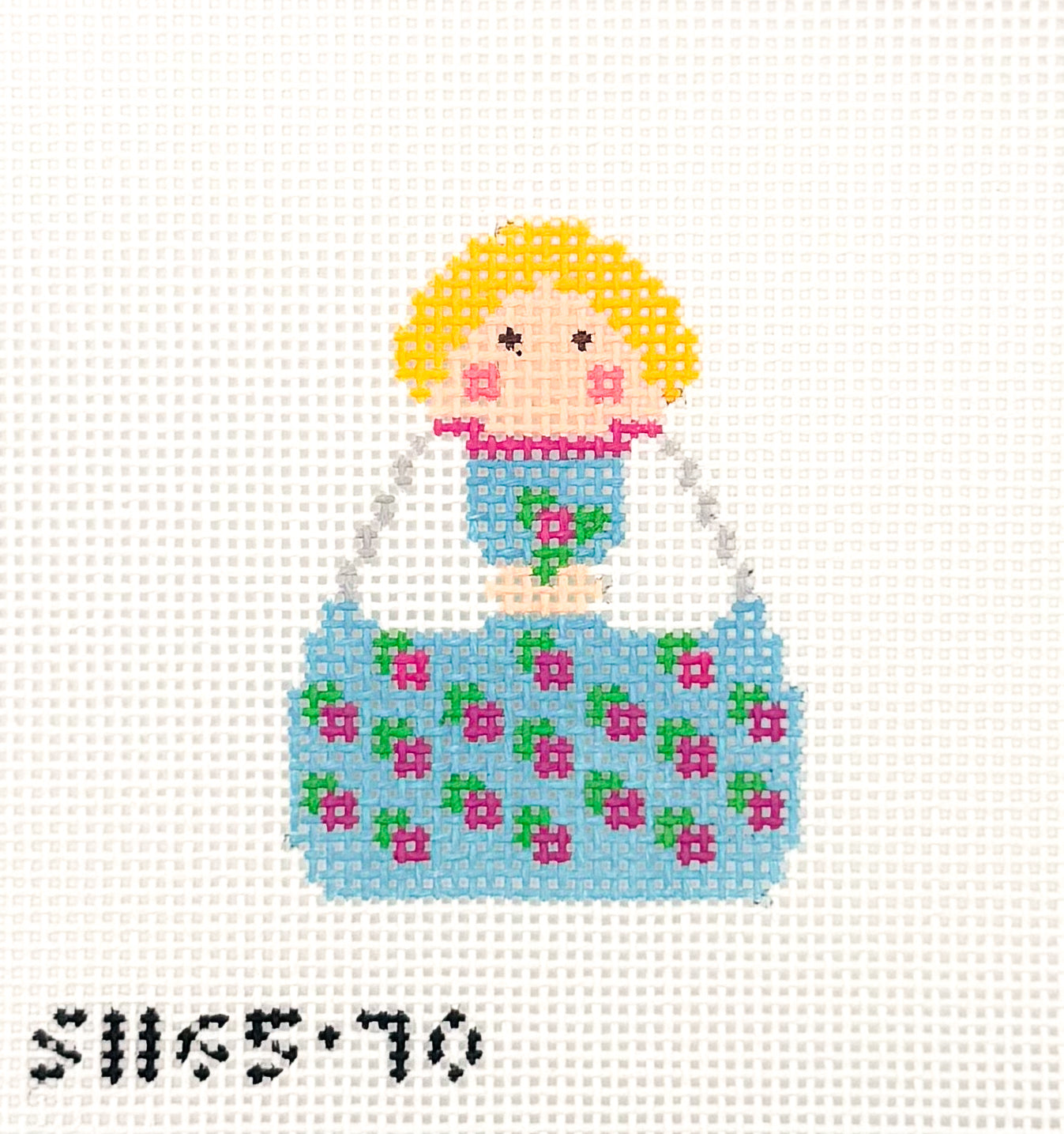 Rosebud Angel Needlepoint Canvas