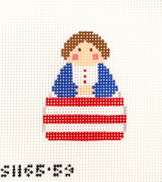 Red White and Blue Stripe Angel