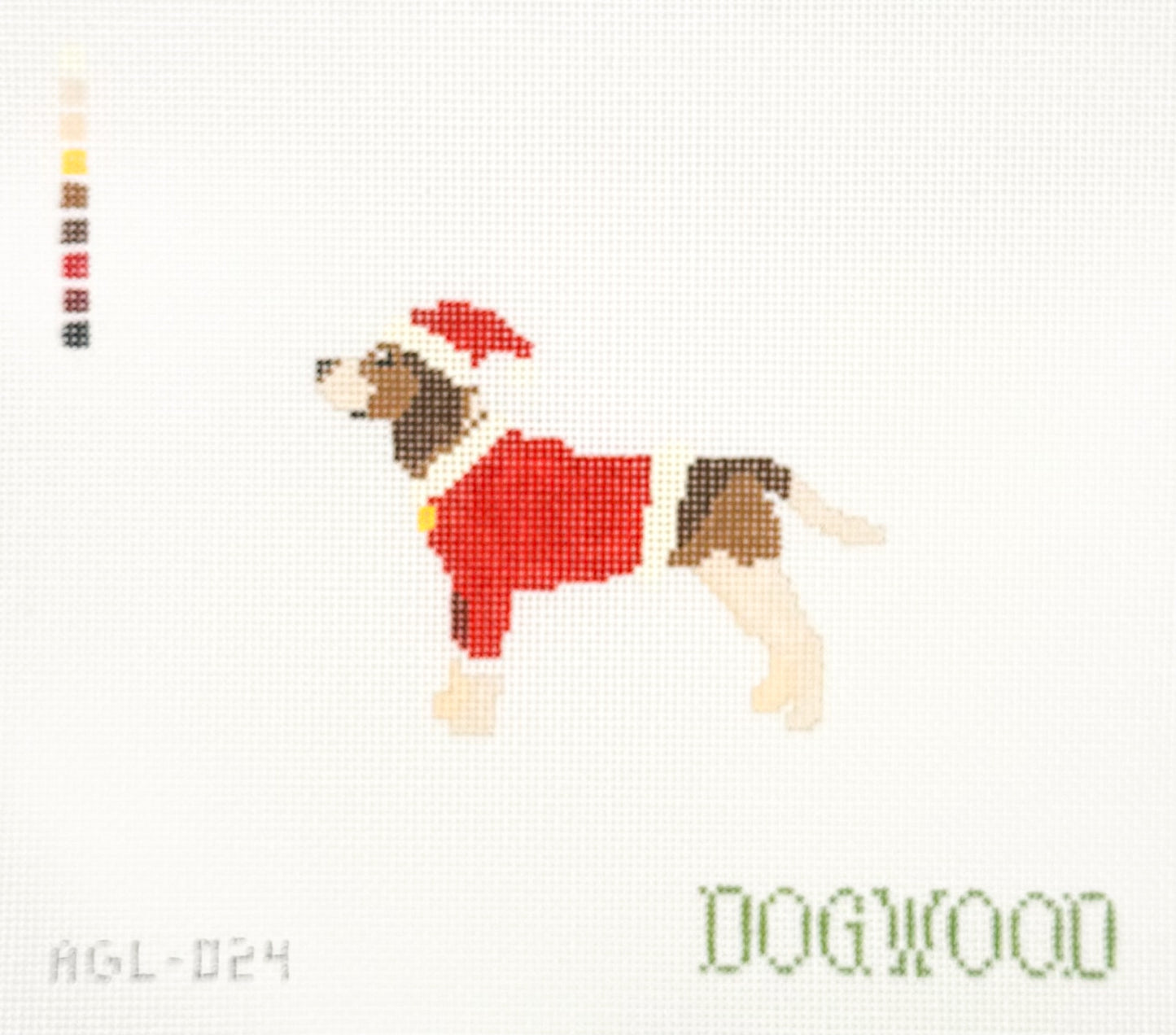 Santa Beagle Needlepoint canvas