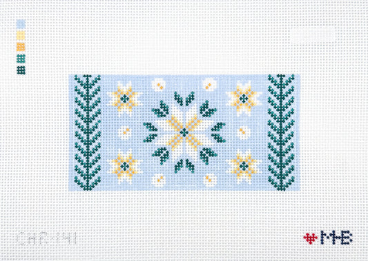Winter Pointsettia Needlepoint Canvas
