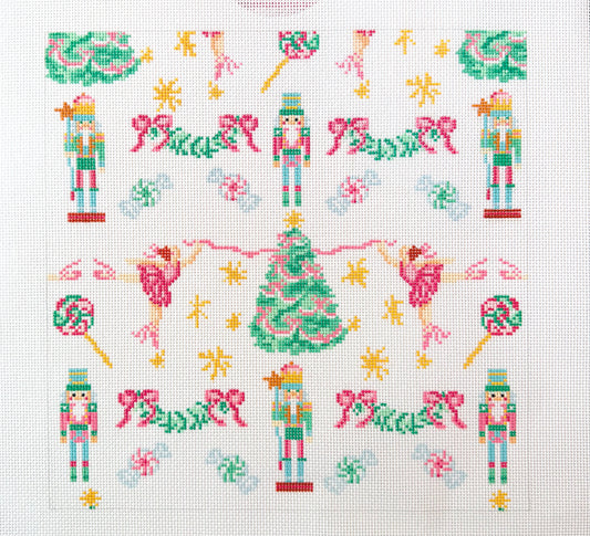 Sugar Plum Print Needlepoint Canvas