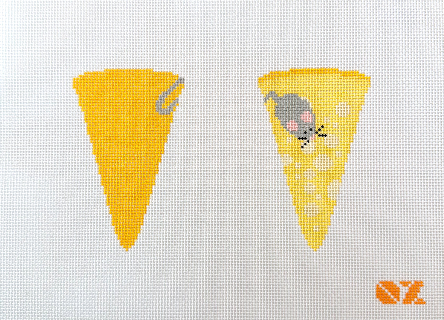 Cheese Scissor Case Needlepoint Canvas