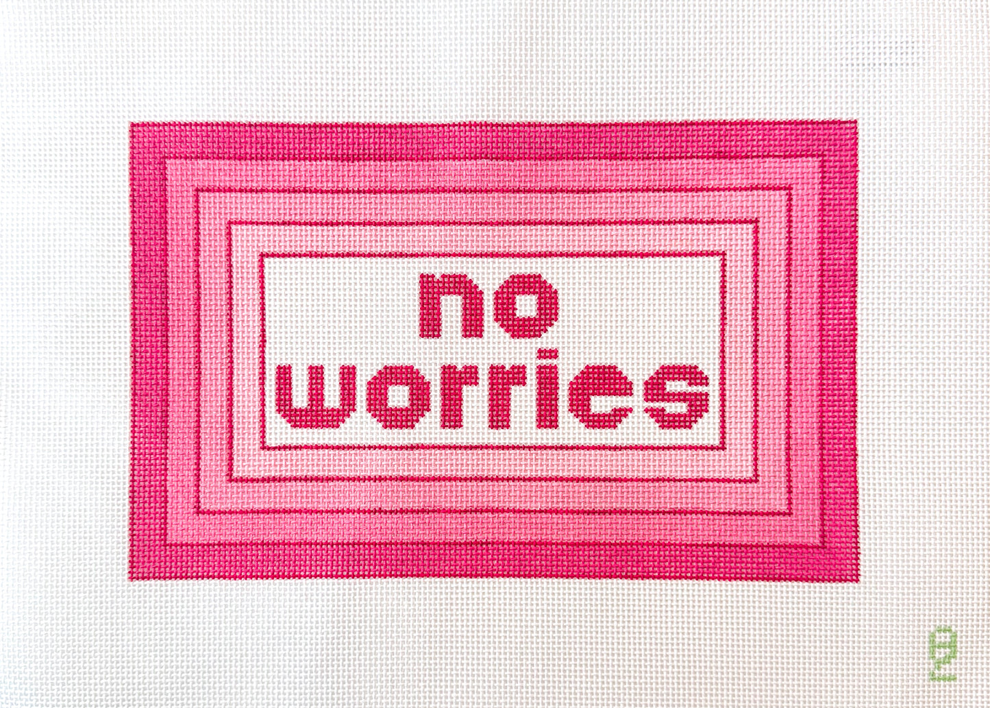 No Worries Needlepoint Canvas