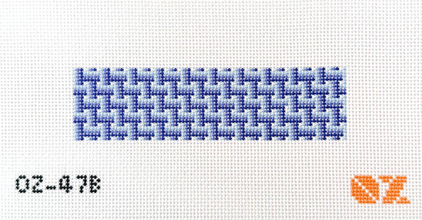 Blue Ombre Fob Needlepoint Canvas