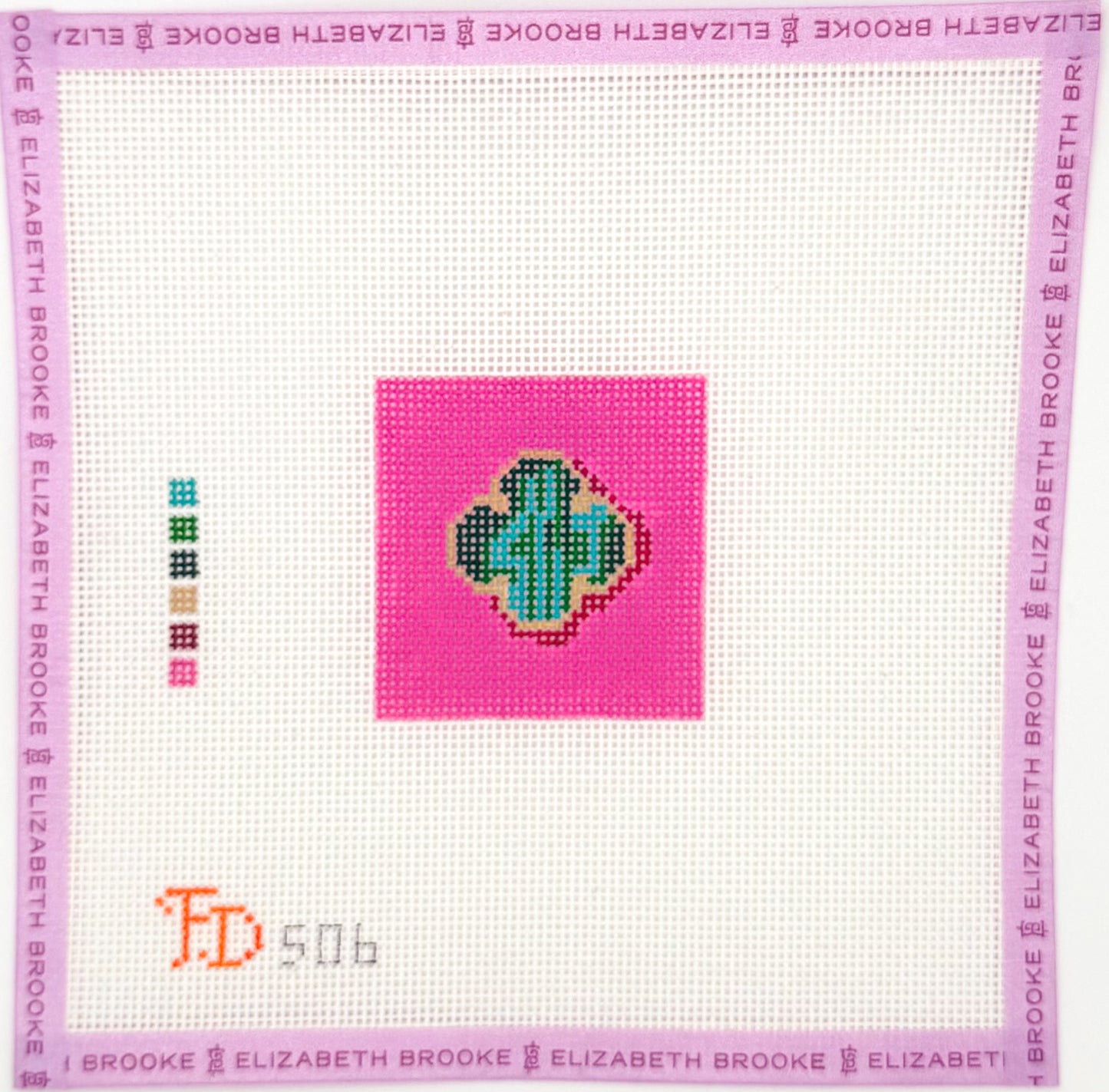Mini Van Cleef Quadrafoil Needlepoint Canvas