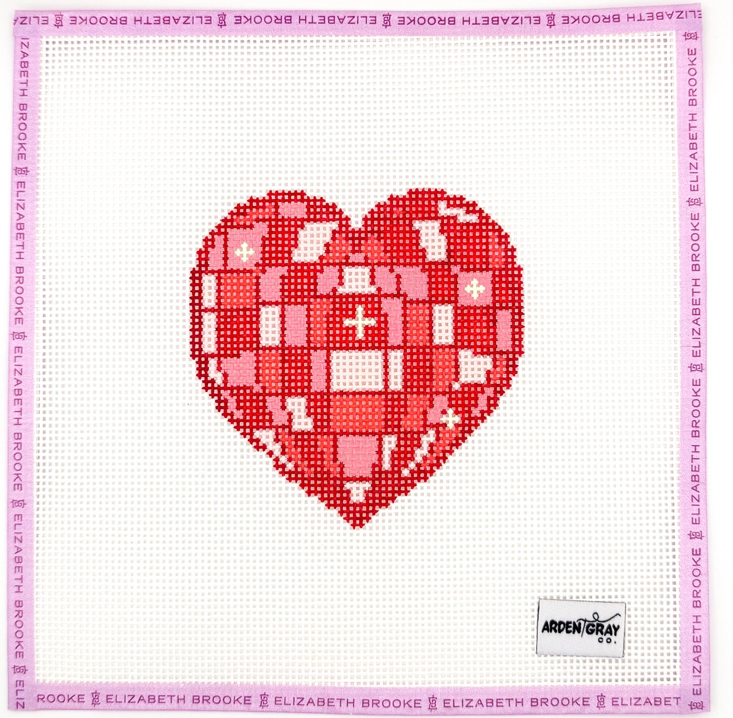 Disco Heart Needlepoint Canvas