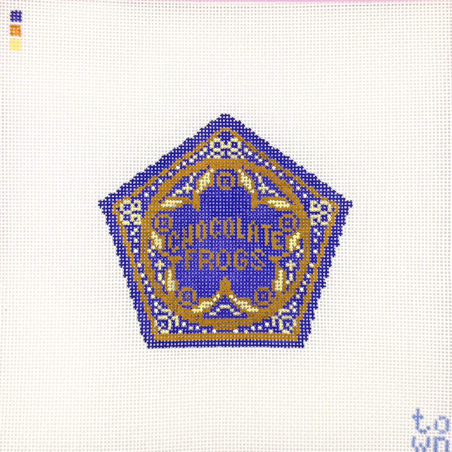 Chocolate Frog Needlepoint Canvas