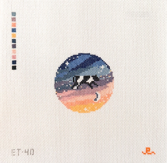 Over the Moon Needlepoint Canvas