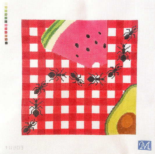 Picnic Patrol Watermelon Needlepoint Canvas