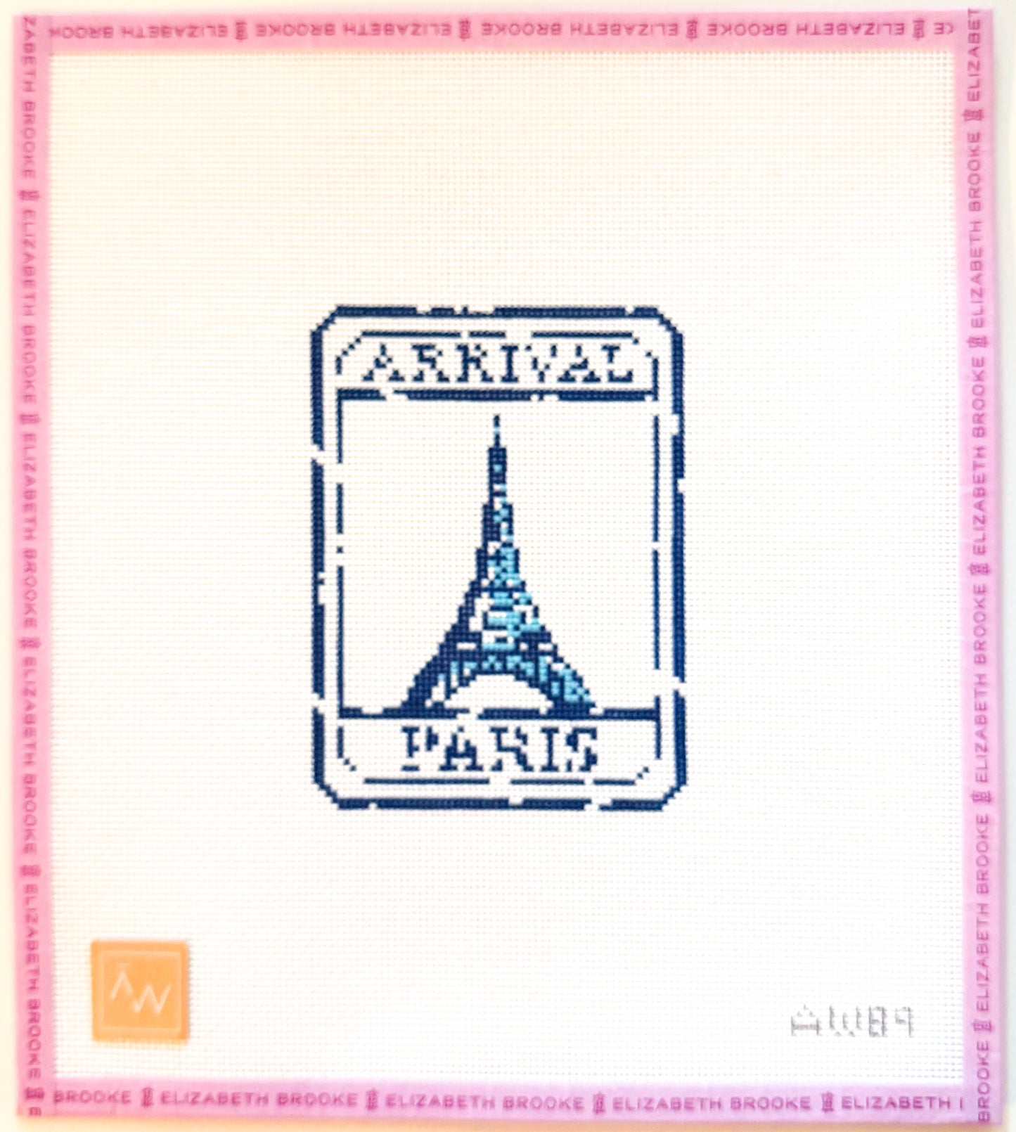 Paris Passport Needlepoint Canvas