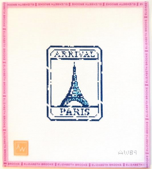 Paris Passport Needlepoint Canvas