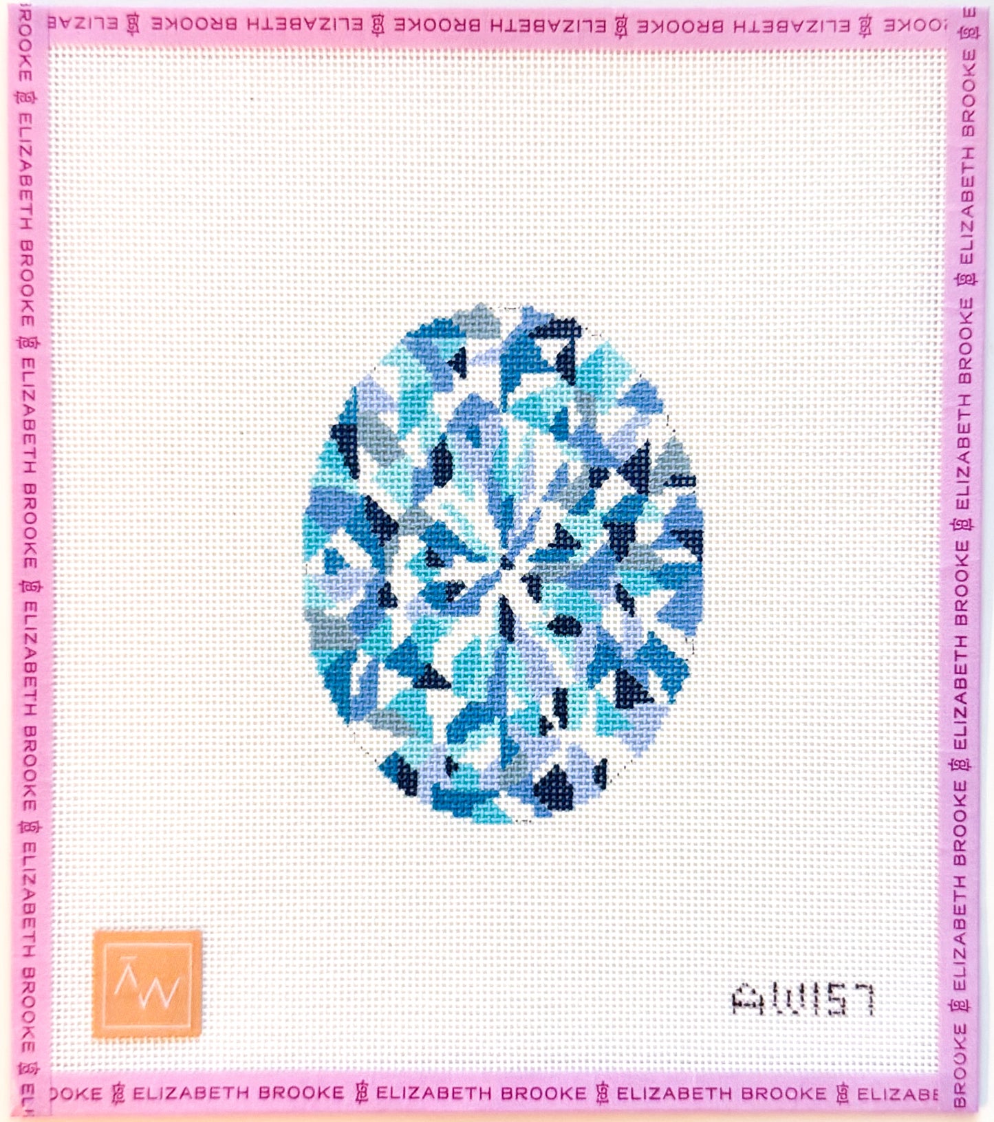 Oval Diamond  engagement diamond needlepoint canvas