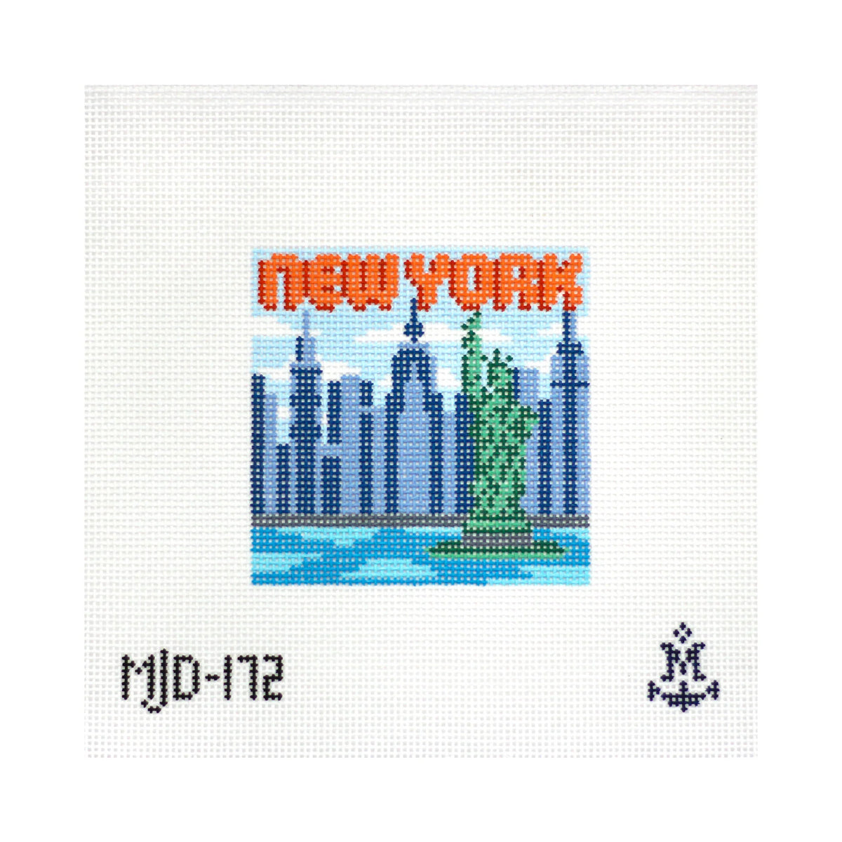 Vintage New York City Coaster Needlepoint canvas