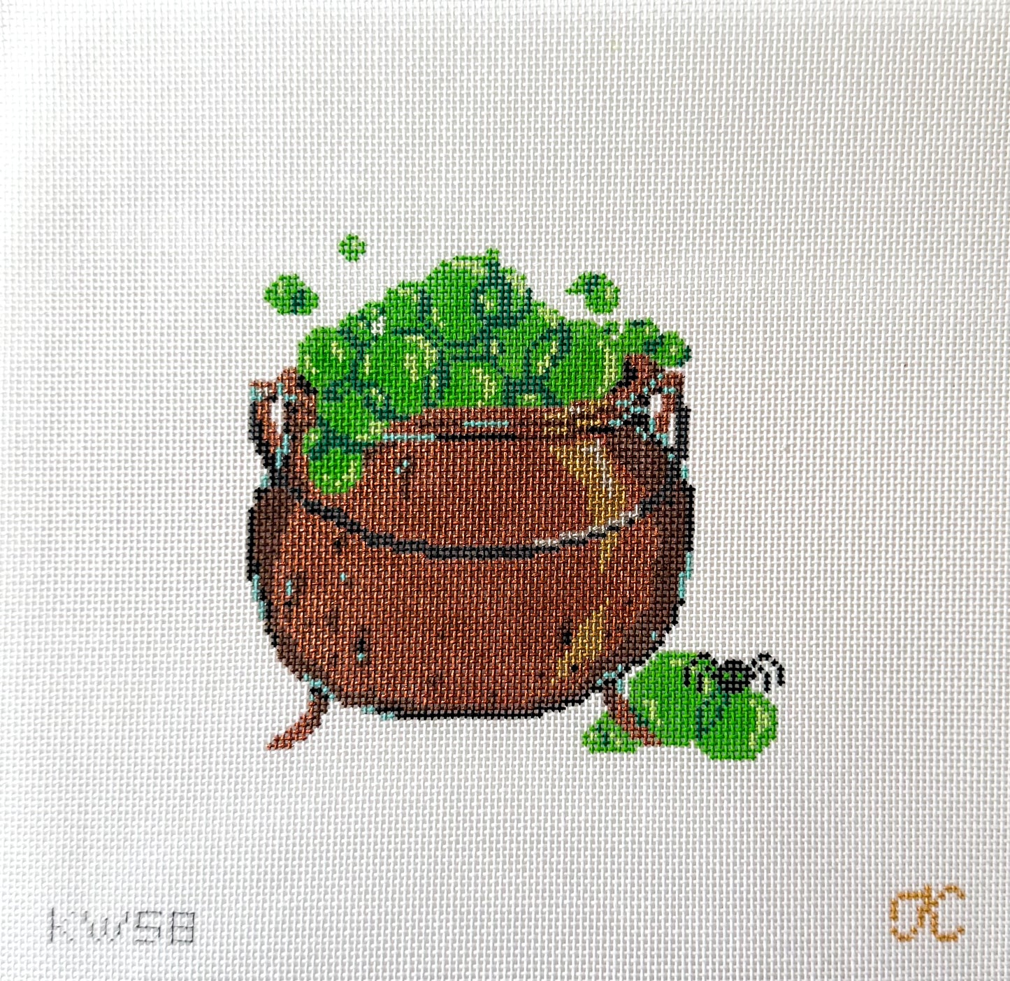 Copper Cauldron Needlepoint Canvas