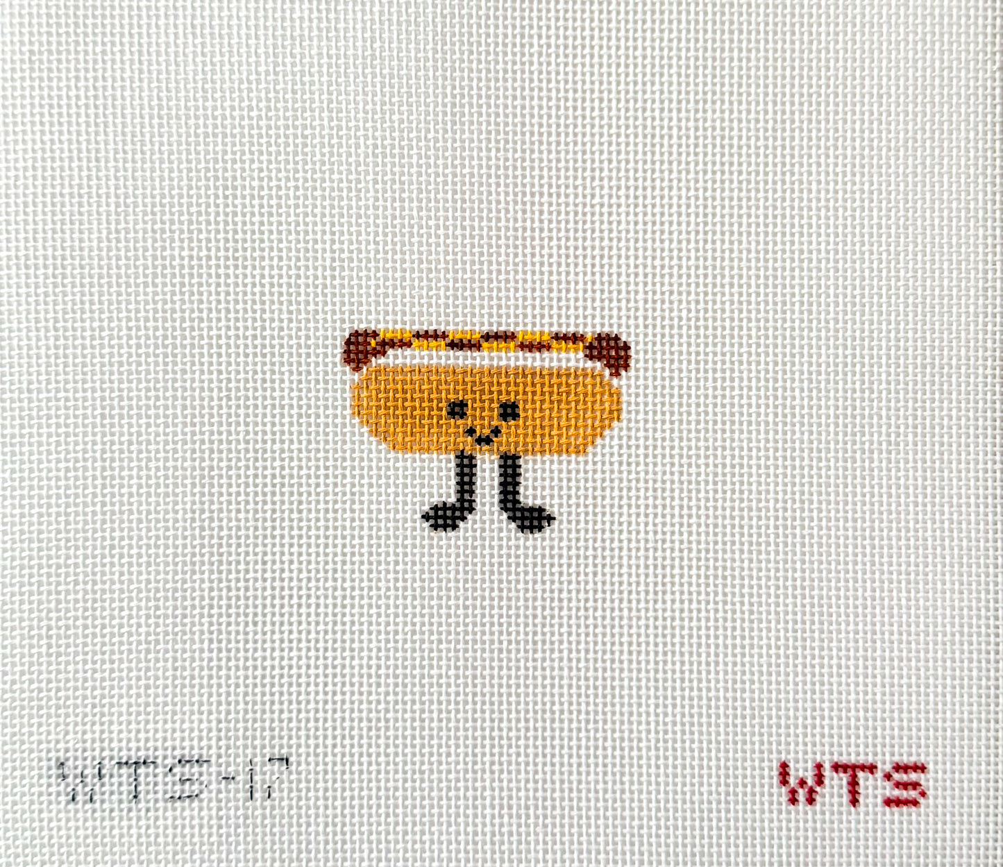 Mini Hotdog Bag Charm Needlepoint Canvas