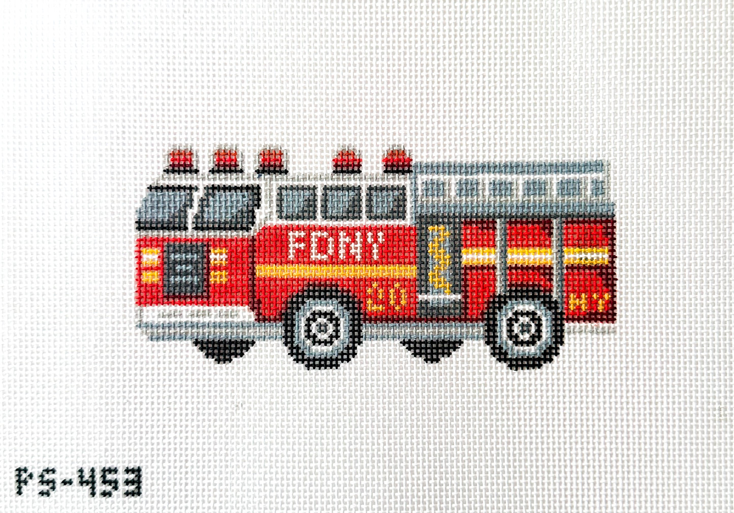 Fire Truck Needlepoint Canvas