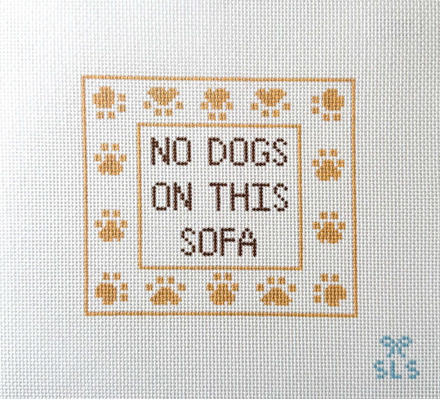 No Dogs on This Sofa Needlepoint Canvas