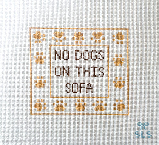 No Dogs on This Sofa Needlepoint Canvas