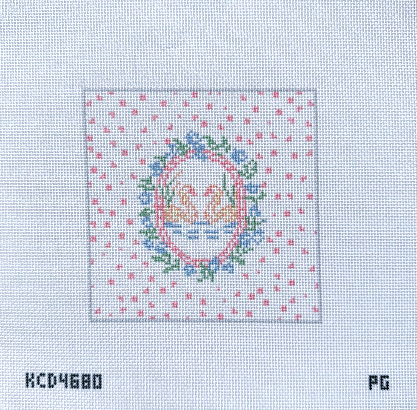 Swan Square Needlepoint Canvas
