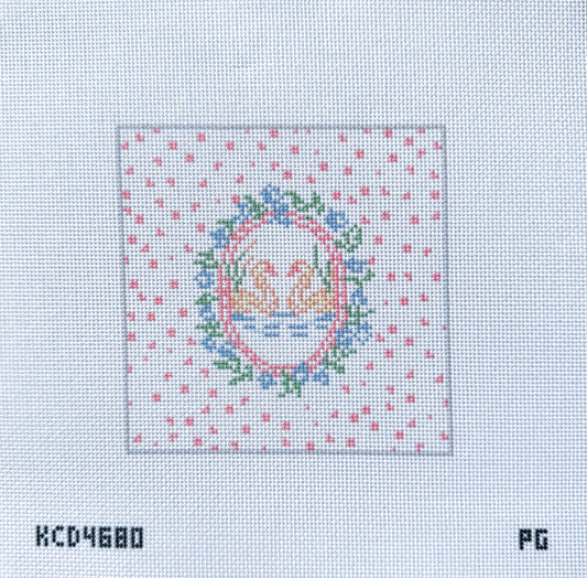 Swan Square Needlepoint Canvas